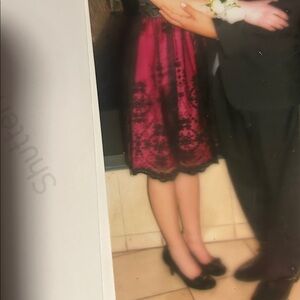 Womens Size 8 Dress Coldwater Creek Dark Red Black Sparkling Party & Event Dress